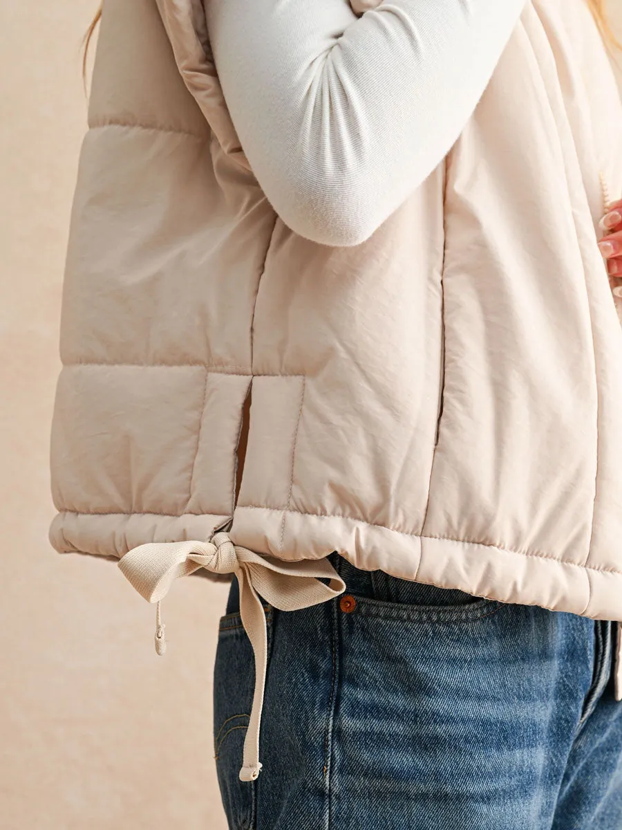 OVERSIZED PUFFER VEST - ECRU sold by OAK product image thumbnail 3