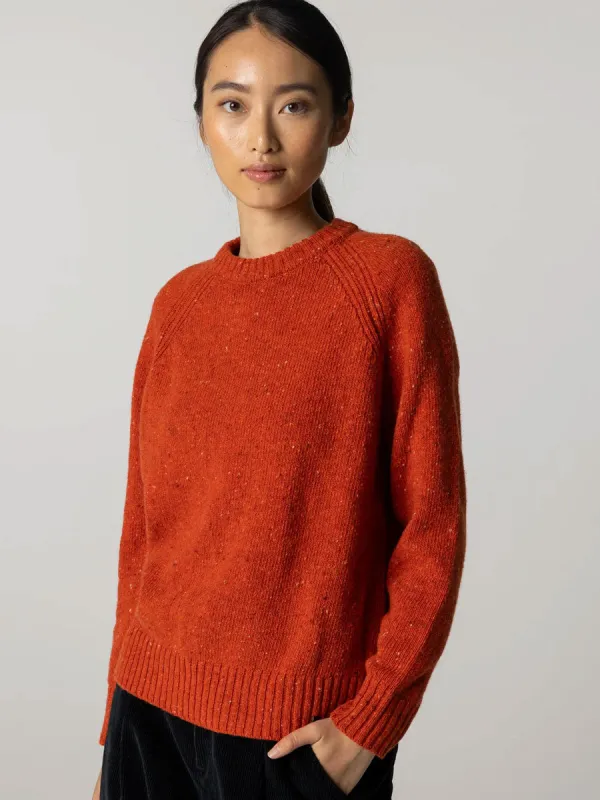 FINISTERRE FARNE CREW - AUTUMN ORANGE made by OAK