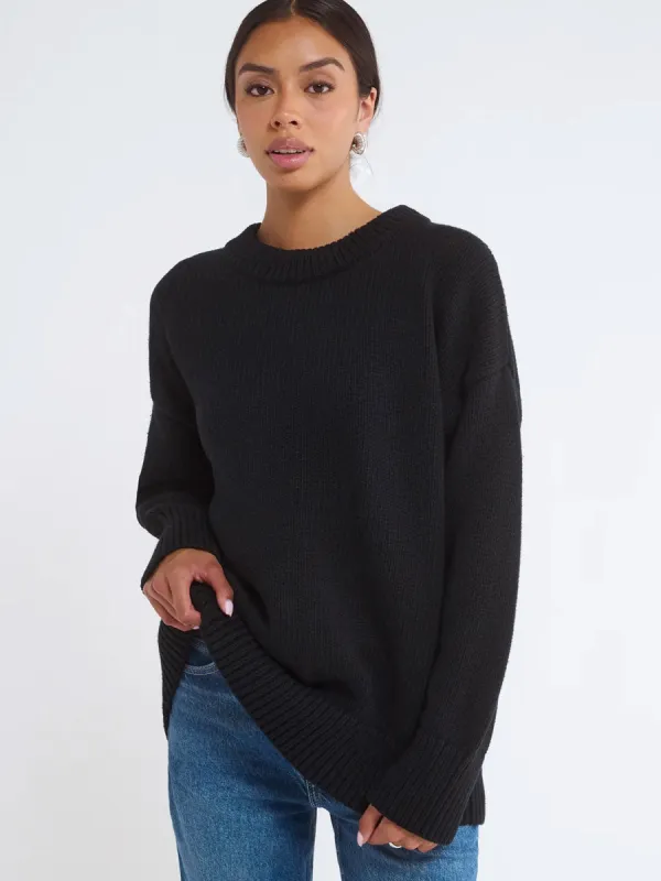 FAIRE ISLE SWEATER - BLACK sold by OAK
