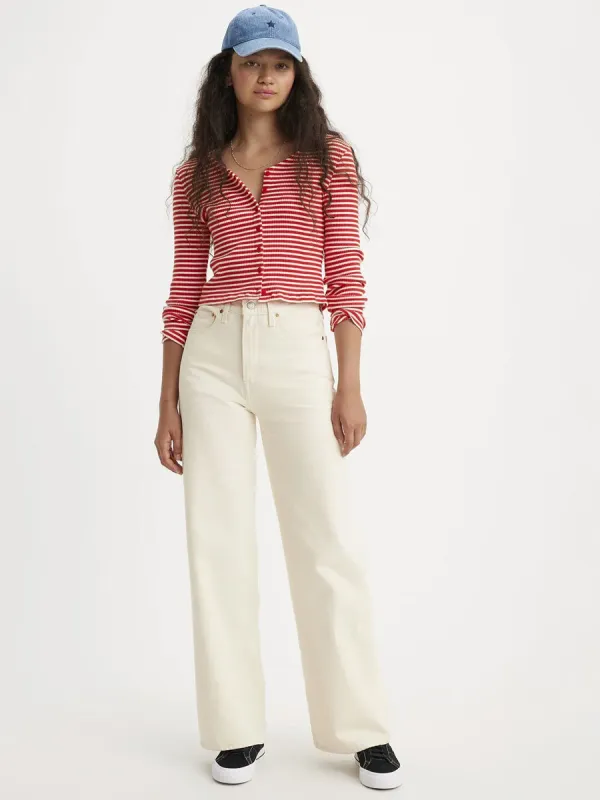 LEVI'S RIBCAGE WIDE LEG - BARELY FREEZING sold by OAK