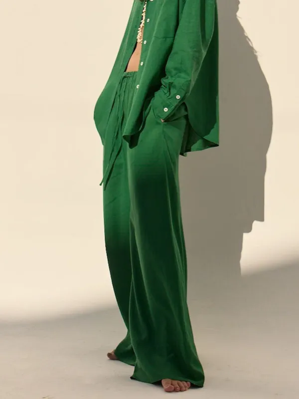 ANTIBES PANTS - GREEN made by Dèluc