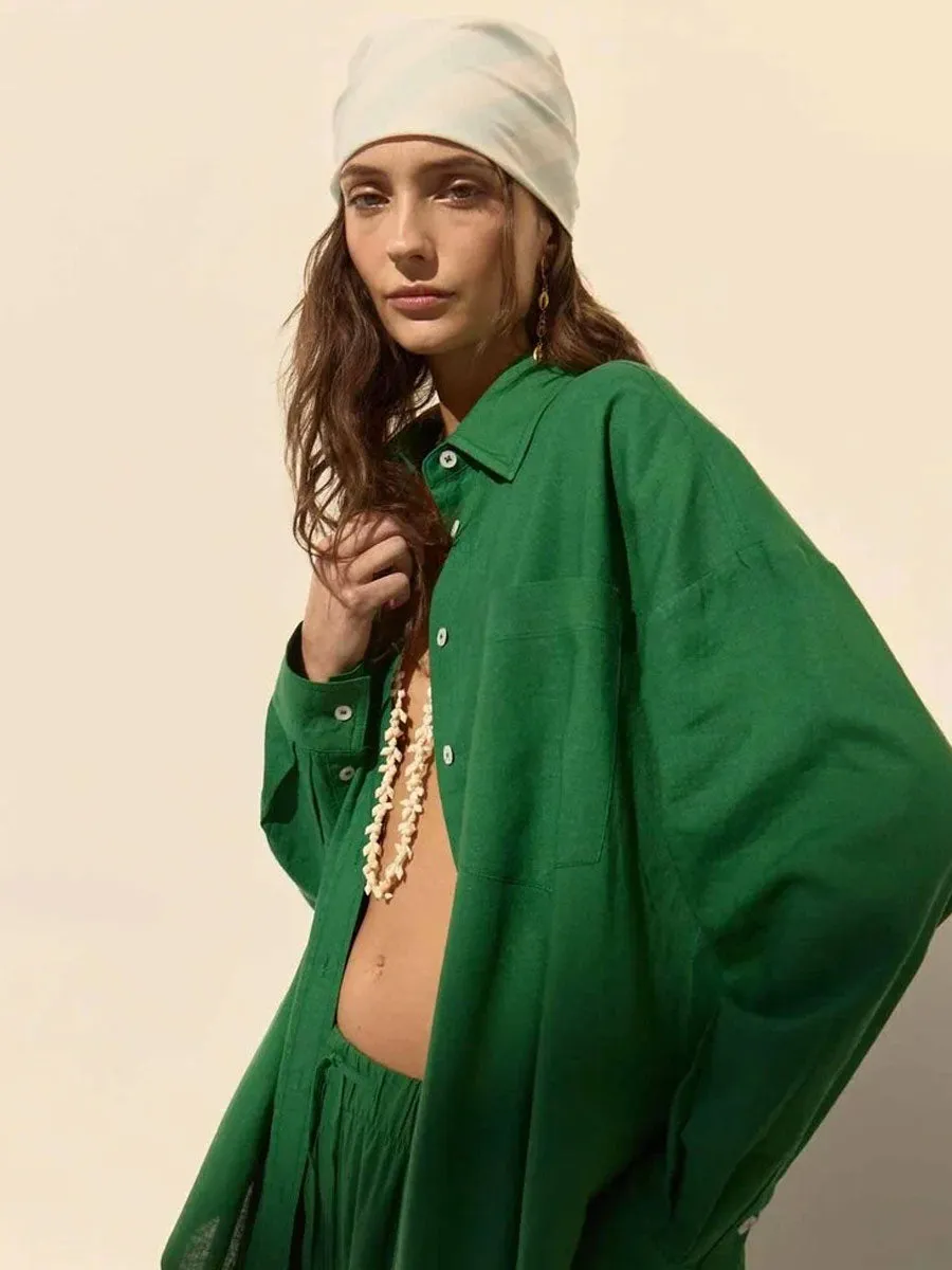 ANTIBES SHIRT - GREEN sold by OAK