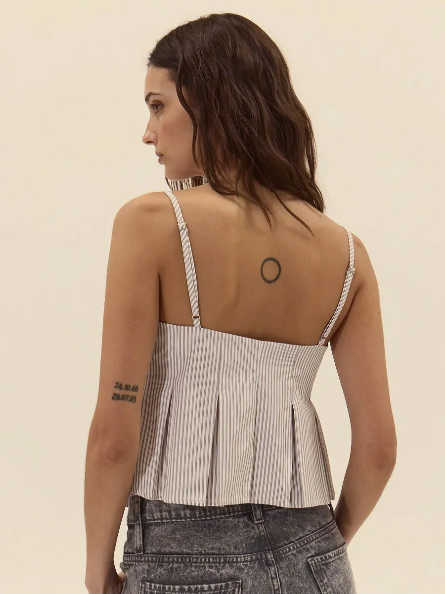 CORVO TOP - STRIPED OLIVE sold by OAK product image thumbnail 2