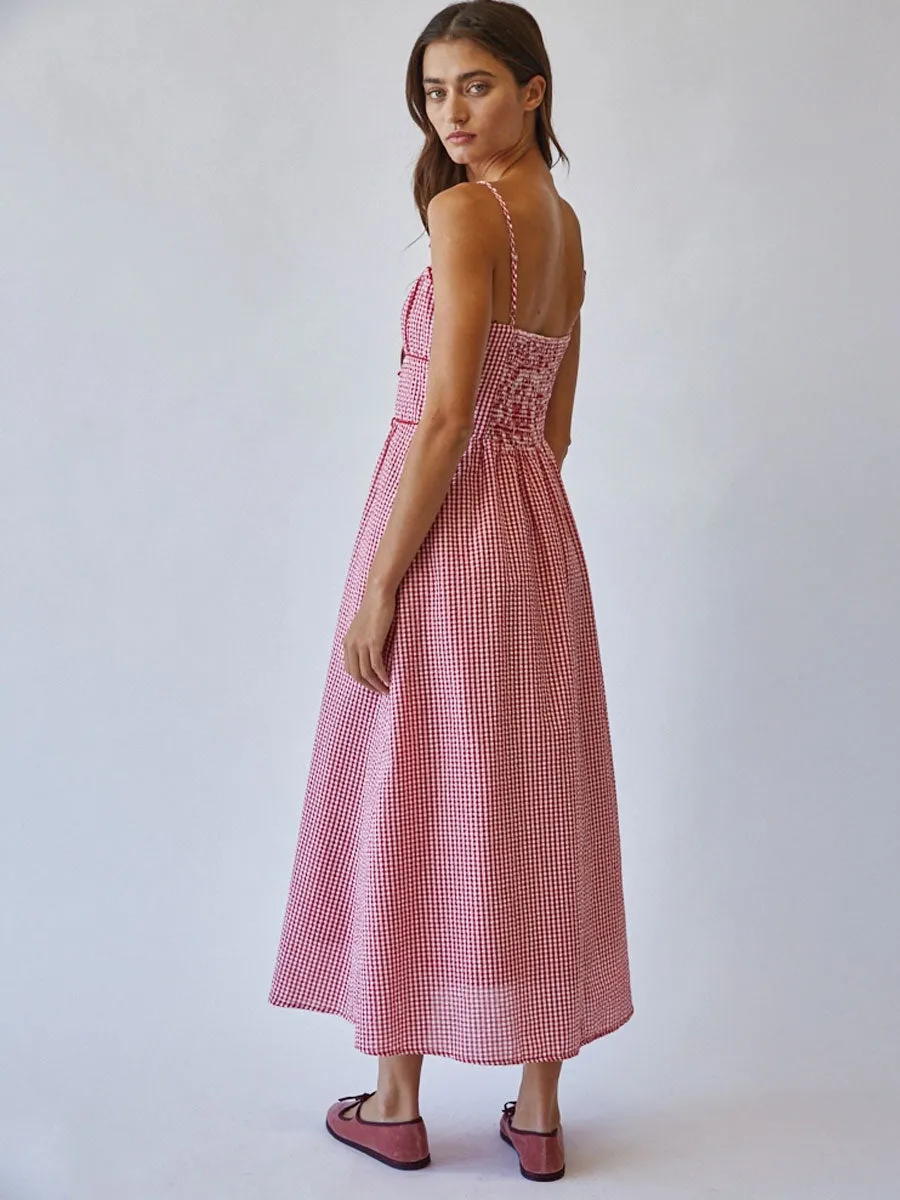 SWEET ESCAPE PICNIC BOW DRESS - RED sold by OAK product image thumbnail 2