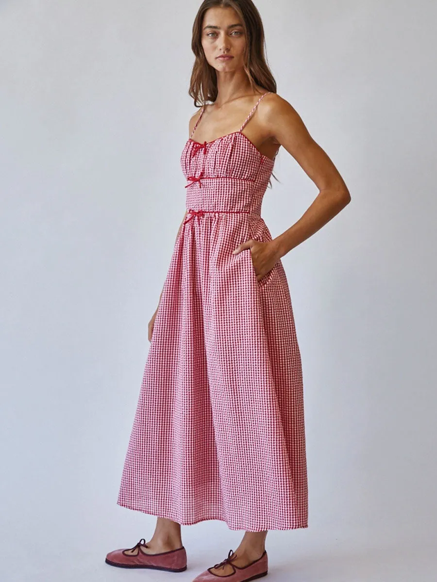 SWEET ESCAPE PICNIC BOW DRESS - RED sold by OAK product image thumbnail 3