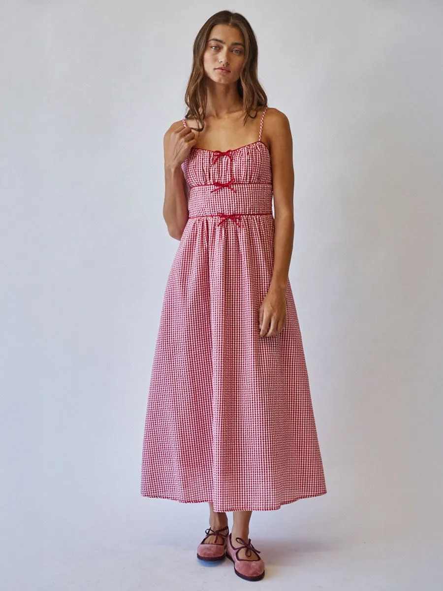 SWEET ESCAPE PICNIC BOW DRESS - RED sold by OAK