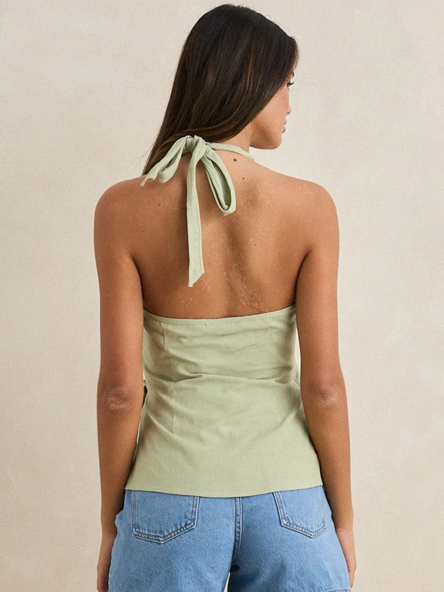 RHYTHM EMI WRAP TOP - PALM sold by OAK product image thumbnail 2
