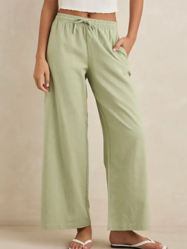RHYTHM DOLLY BEACH PANT - PALM sold by OAK