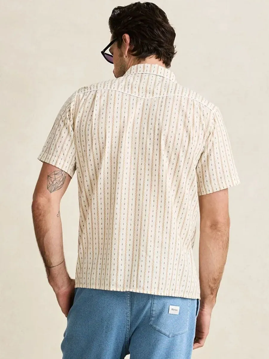 RHYTHM LONE PINE STRIPE SHORT-SLEEVE SHIRT - NATURAL sold by OAK product image thumbnail 2