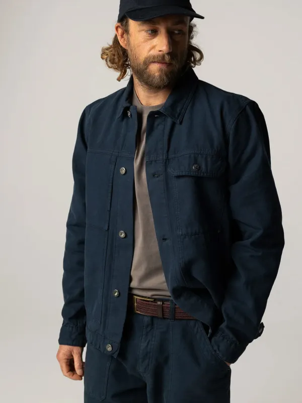 FINISTERRE BASSET TRUCKER JACKET - NAVY sold by OAK