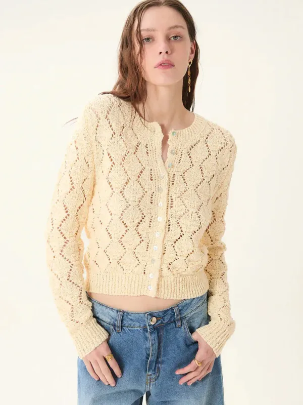 CERDENA CARDIGAN - ECRU made by Dèluc
