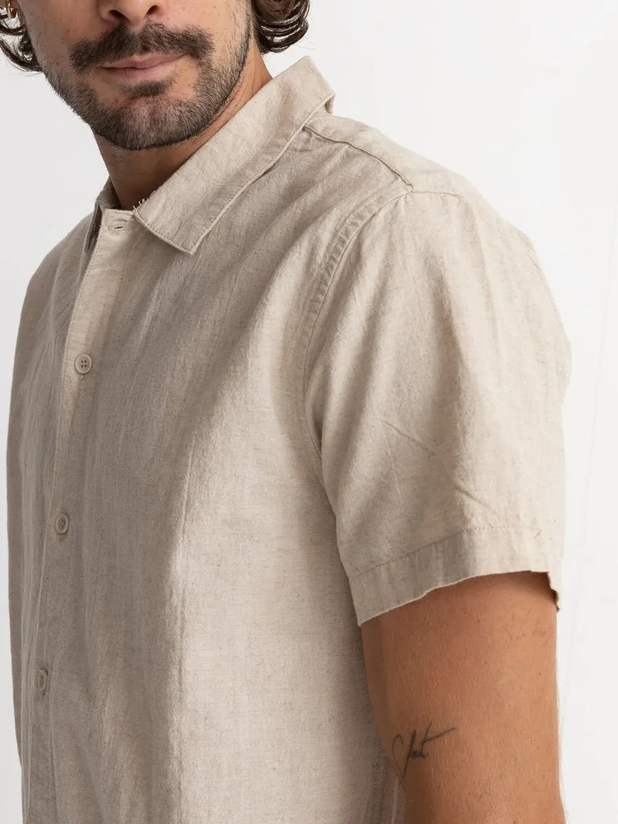 RHYTHM CLASSIC LINEN SHORT-SLEEVE SHIRT - SAND sold by OAK product image thumbnail 3