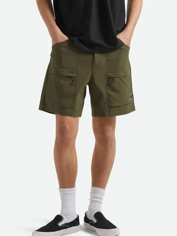 BRIXTON JOURNEY UTILITY SHORT - DARK OLIVE made by Brixton
