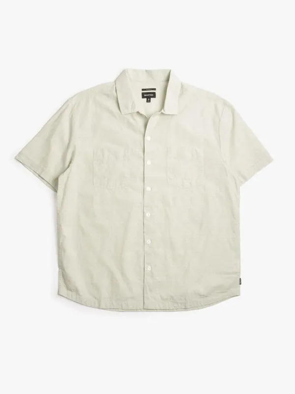 BRIXTON THE VINTAGE SHORT-SLEEVE WOVEN - SEA FOAM JACQUARD STRIPE made by Brixton