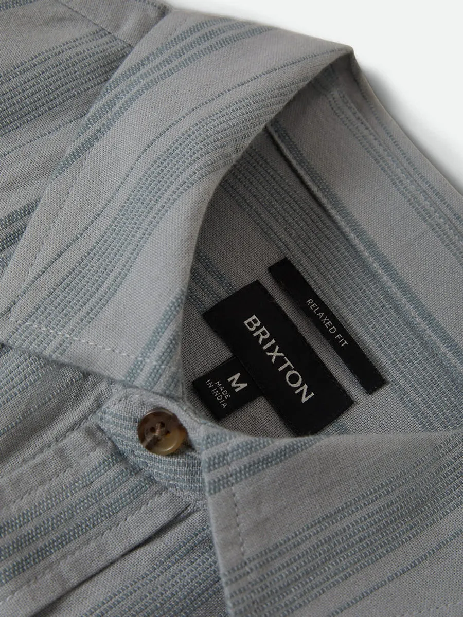 BRIXTON CRU STRIPED DOBBY SHORT-SLEEVE WOVEN - TROOPER sold by OAK product image thumbnail 2