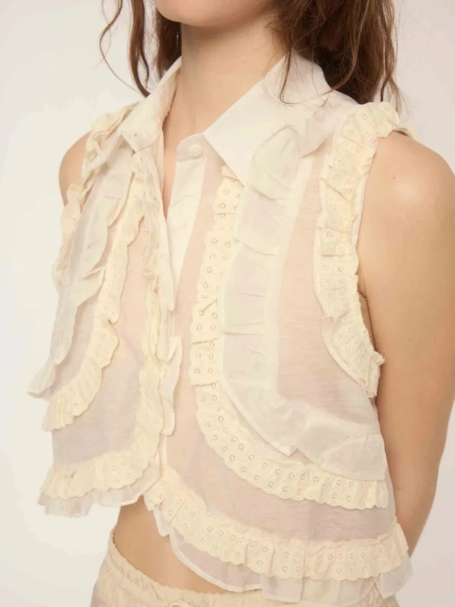 DELUC ALIKA BLOUSE - ECRU sold by OAK