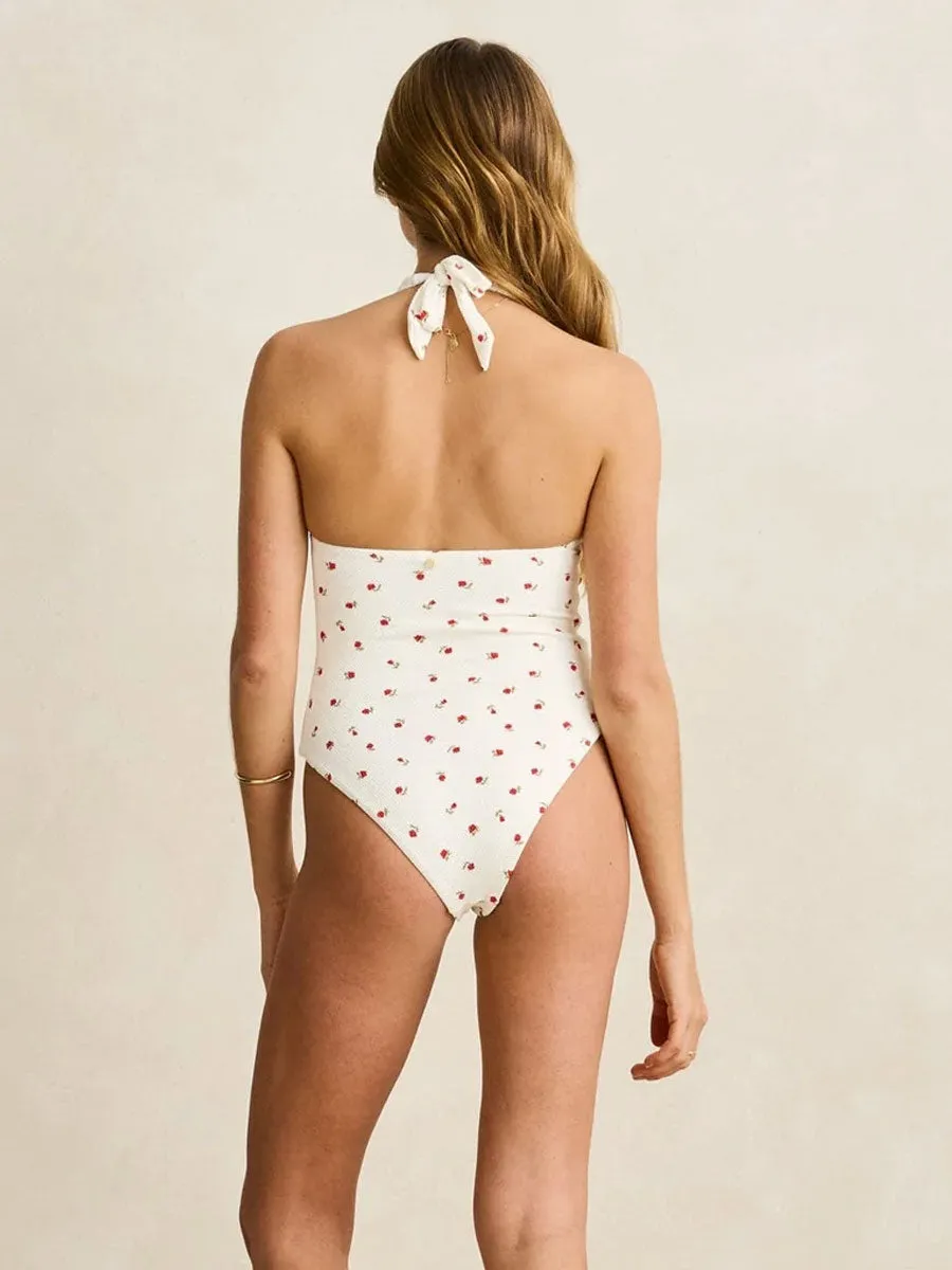 RHYTHM MILA REVERSIBLE HALTER NECK ONE PIECE - CREAM sold by OAK product image thumbnail 2