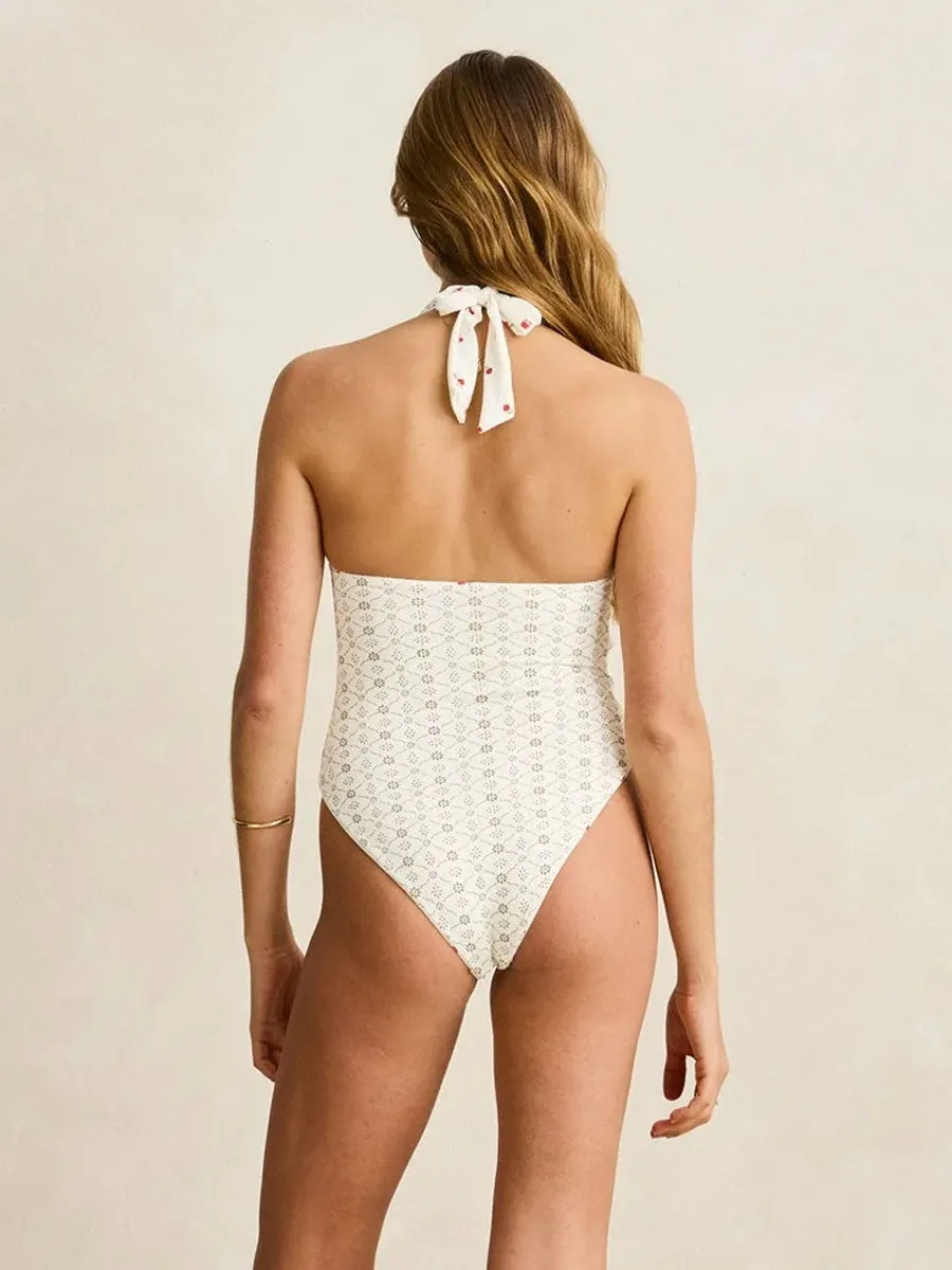 RHYTHM MILA REVERSIBLE HALTER NECK ONE PIECE - CREAM sold by OAK product image thumbnail 4