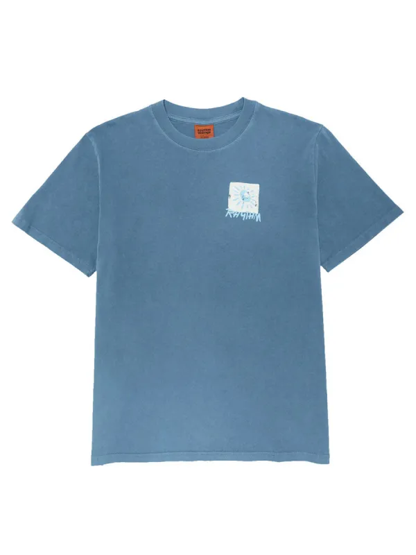 RHYTHM MEMENTOS VINTAGE SHORT-SLEEVE T-SHIRT - BLUESTONE made by Rhythm.