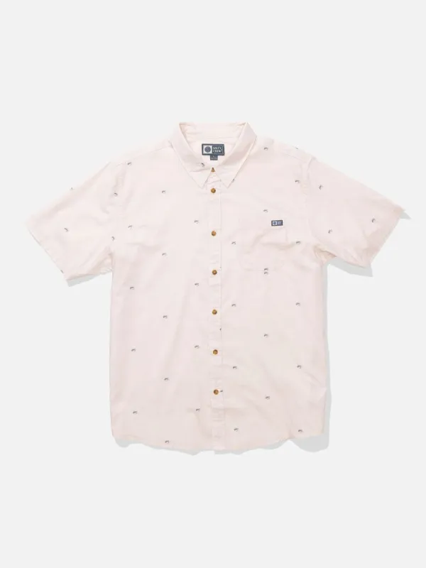SALTY CREW CREW SHORT-SLEEVE BUTTON UP - NATURAL made by Salty Crew
