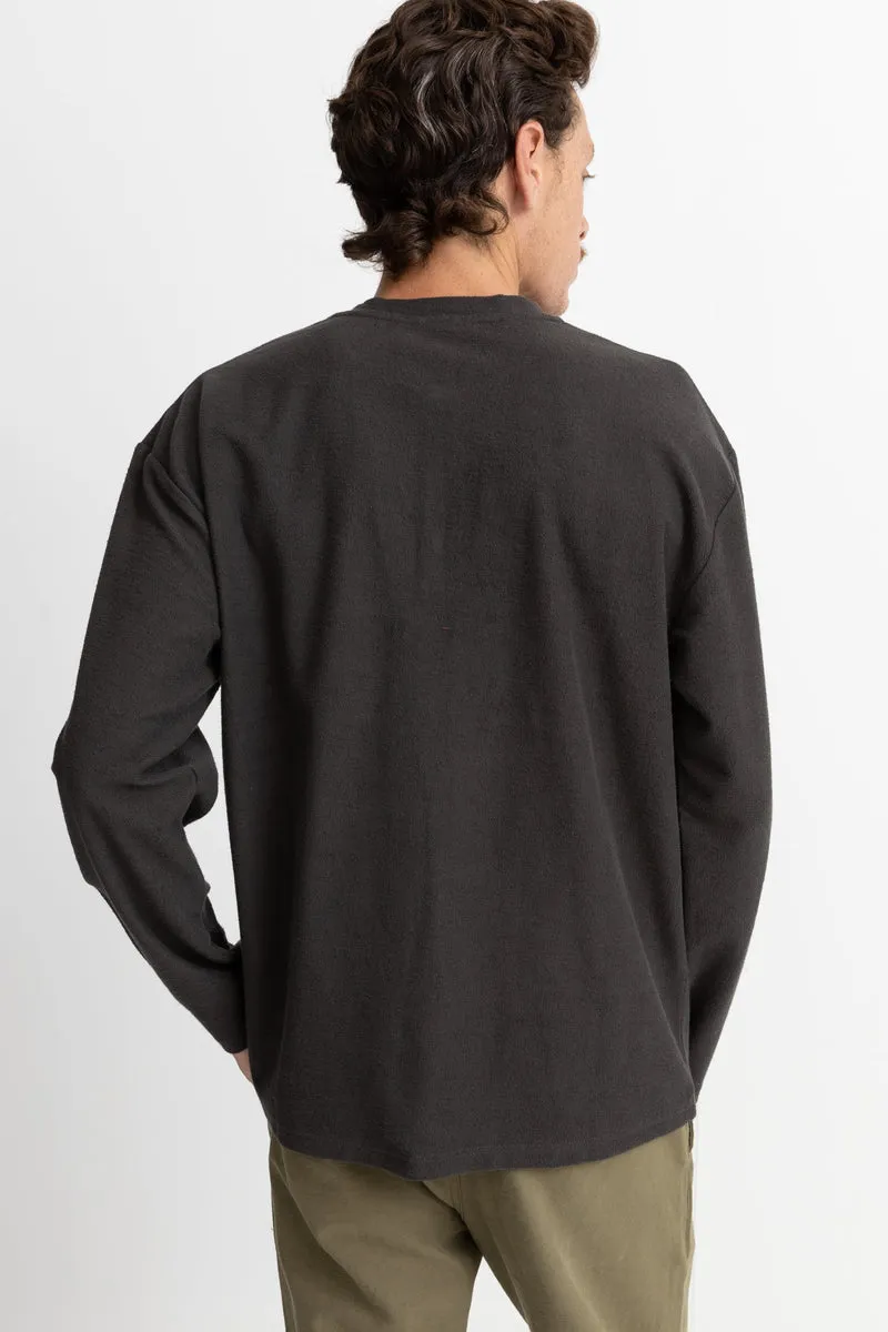 RHYTHM VINTAGE TERRY LS HENLEY - VINTAGE BLACK sold by OAK product image thumbnail 2