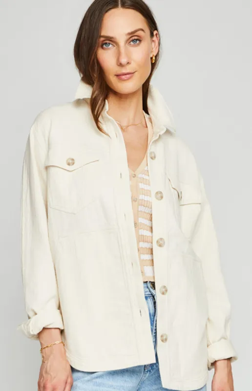 GENTLE FAWN NICHOLSON SHIRT JACKET - CREAM sold by OAK