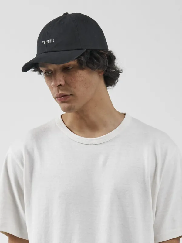 THRILLS MINIMAL THRILLS 6 PANEL CAP - WASHED BLACK sold by OAK