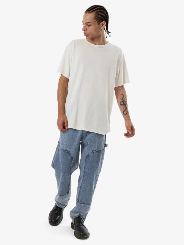 THRILLS CARPENTER SLACKER DOUBLE KNEE JEAN - FADED RINSE INDIGO sold by OAK