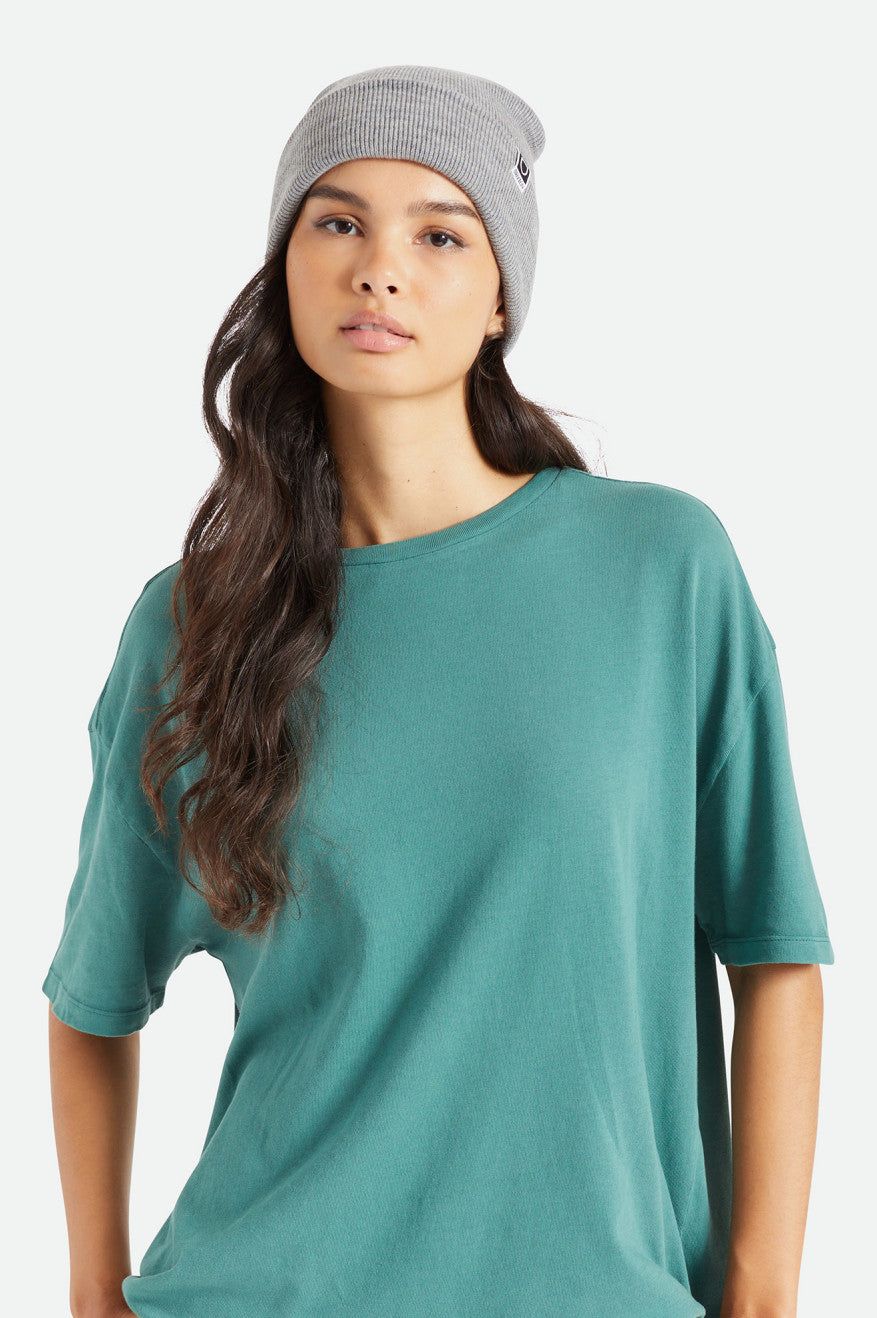 BRIXTON HARBOR BETA WATCH CAP BEANIE - LIGHT HEATHER GREY sold by OAK product image thumbnail 4