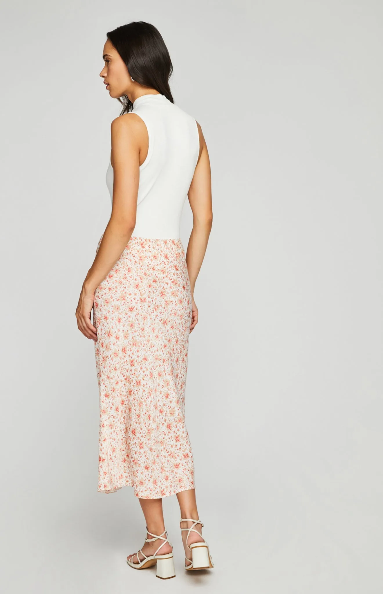 GENTLE FAWN FLORENTINE SKIRT - WHITE DITSY sold by OAK product image thumbnail 3