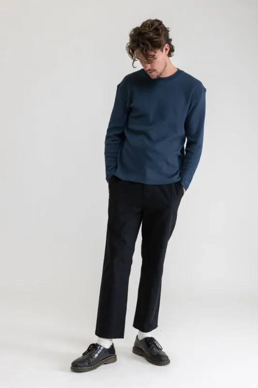 RHYTHM CLASSIC WAFFLE KNIT - WORN NAVY sold by OAK