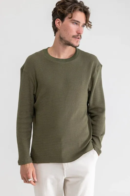 RHYTHM CLASSIC WAFFLE KNIT - OLIVE sold by OAK