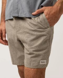 RHYTHM SEERSUCKER STRIPE JAM SHORTS - SAGE sold by OAK