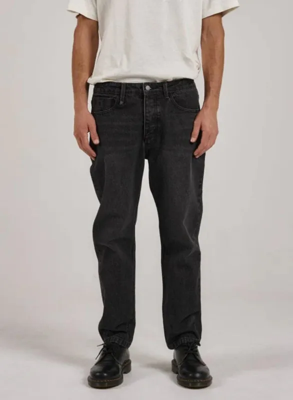 THRILLS CHOPPED DENIM JEAN - SMOKE BLACK sold by OAK
