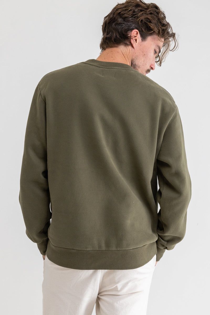 RHYTHM CLASSIC FLEECE CREW - OLIVE sold by OAK product image thumbnail 2