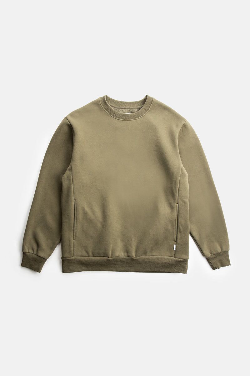 RHYTHM CLASSIC FLEECE CREW - OLIVE sold by OAK product image thumbnail 4