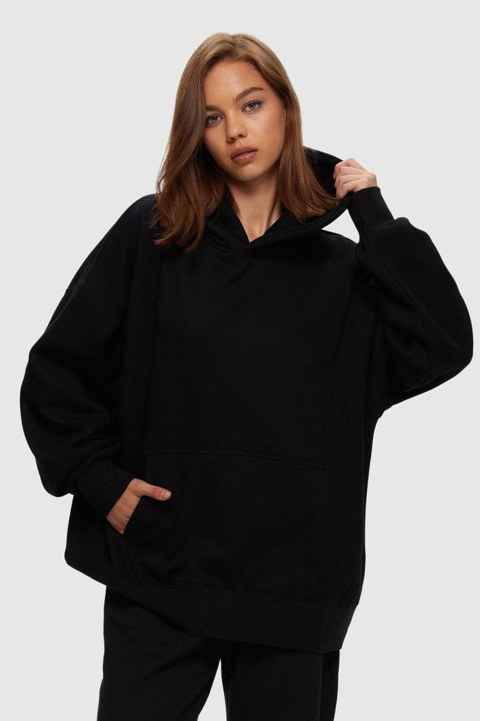 KUWALLA OVERSIZED BOYFRIEND HOODIE - BLACK sold by OAK