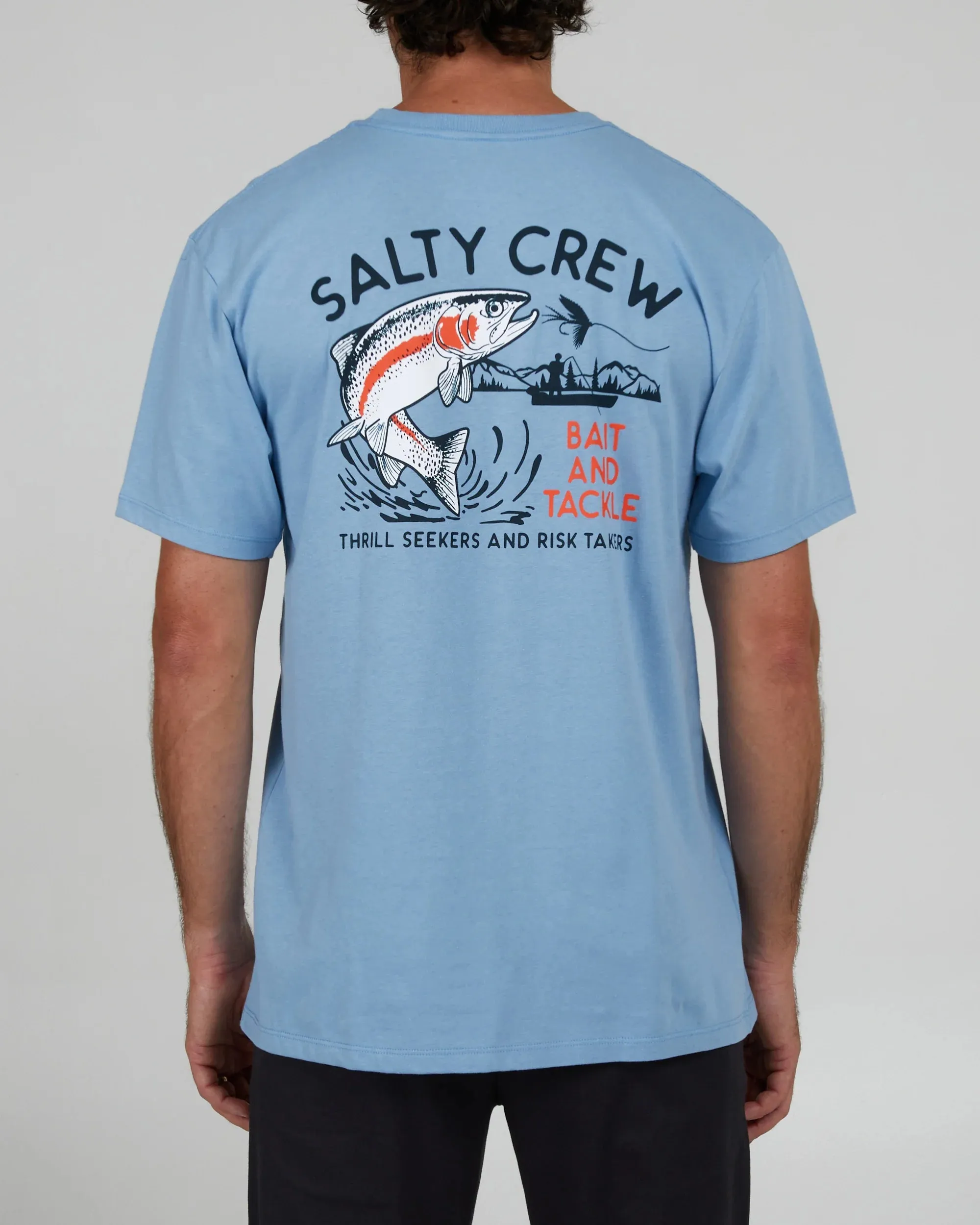 SALTY CREW FLY TRAP PREMIUM S/S TEE - MARINE BLUE sold by OAK