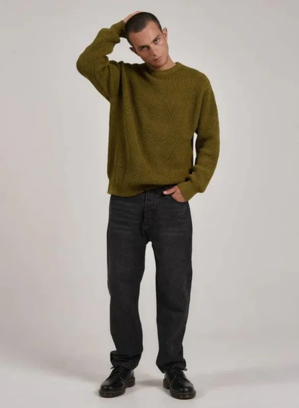 THRILLS REACTION CREW KNIT - ANTIQUE MOSS sold by OAK