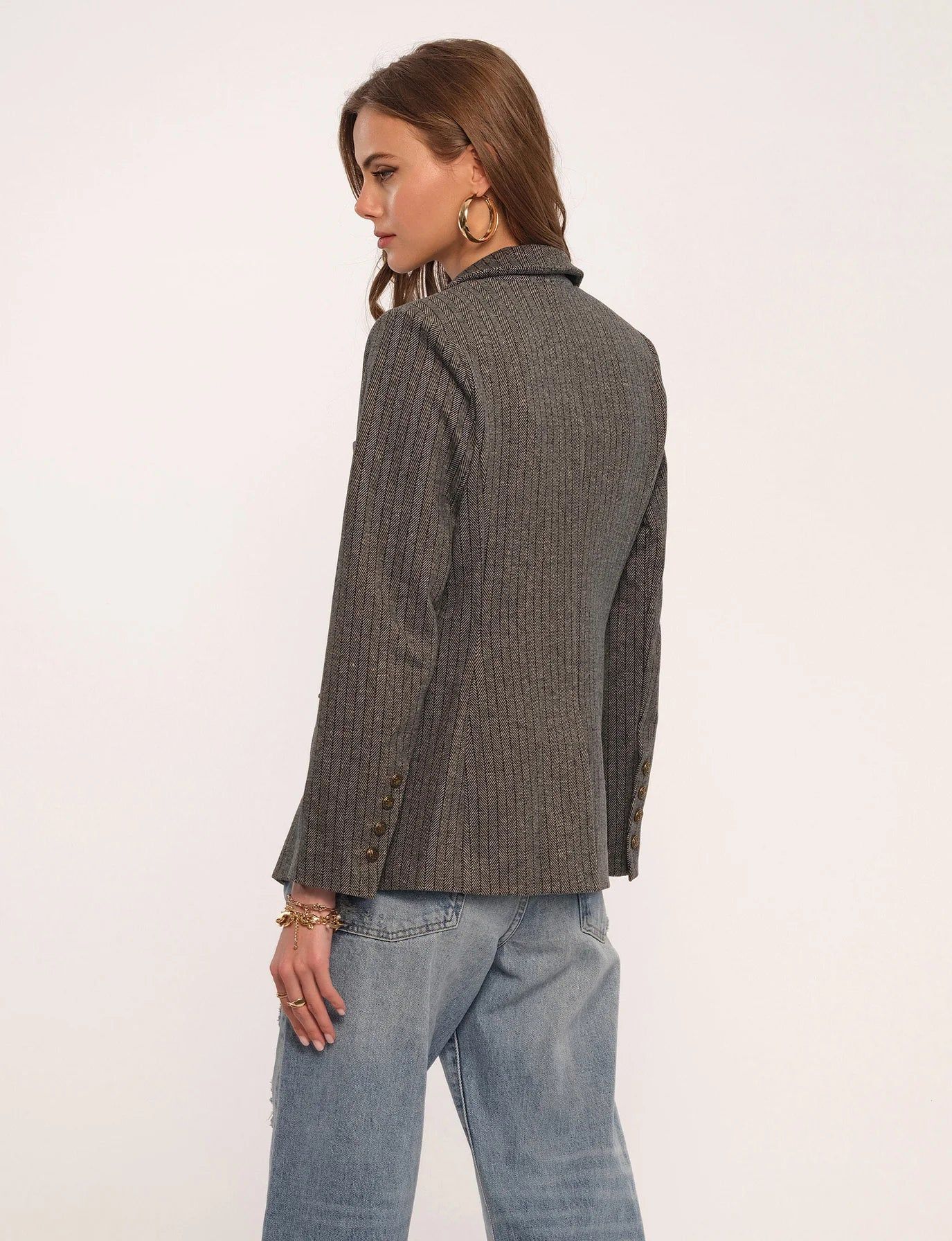 HEARTLOOM AIDEN BLAZER - GRAVEL sold by OAK product image thumbnail 4