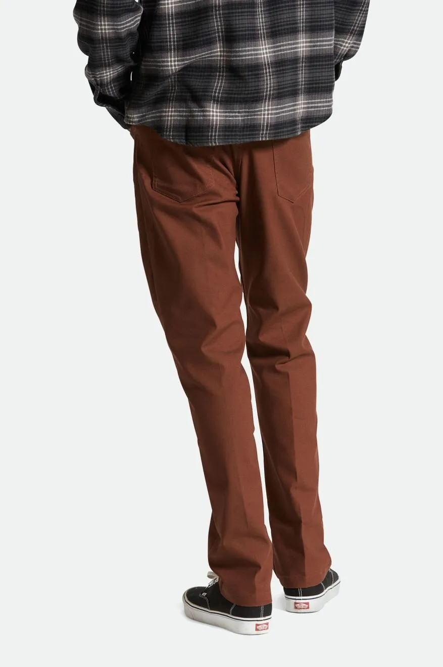 BRIXTON BUILDERS 5 POCKET PANT - SEPIA sold by OAK product image thumbnail 2
