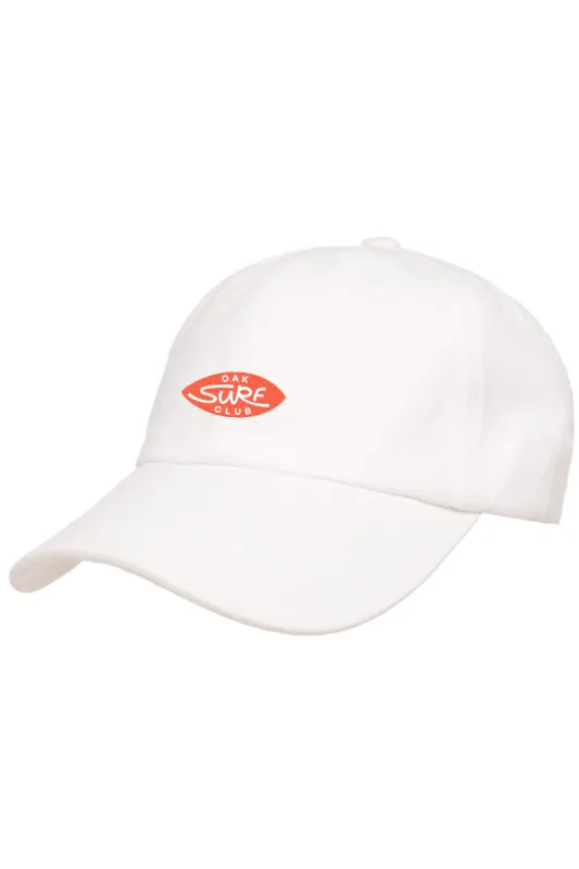 OAK SURF CLUB UNISEX COTTON TWILL HAT - WHITE sold by OAK
