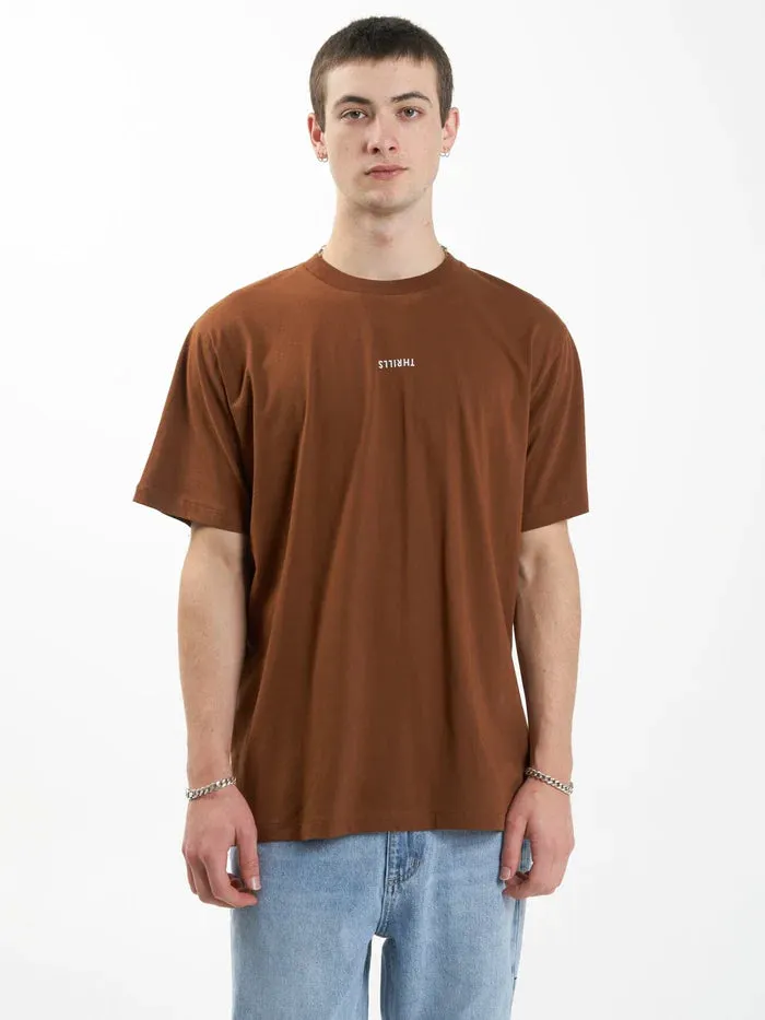 THRILLS MINIMAL THRILLS MERCH FIT TEE - CHESTNUT sold by OAK