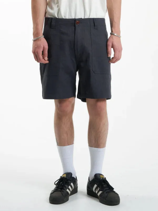 THRILLS HEMP UTILITY SHORT - BLACK sold by OAK