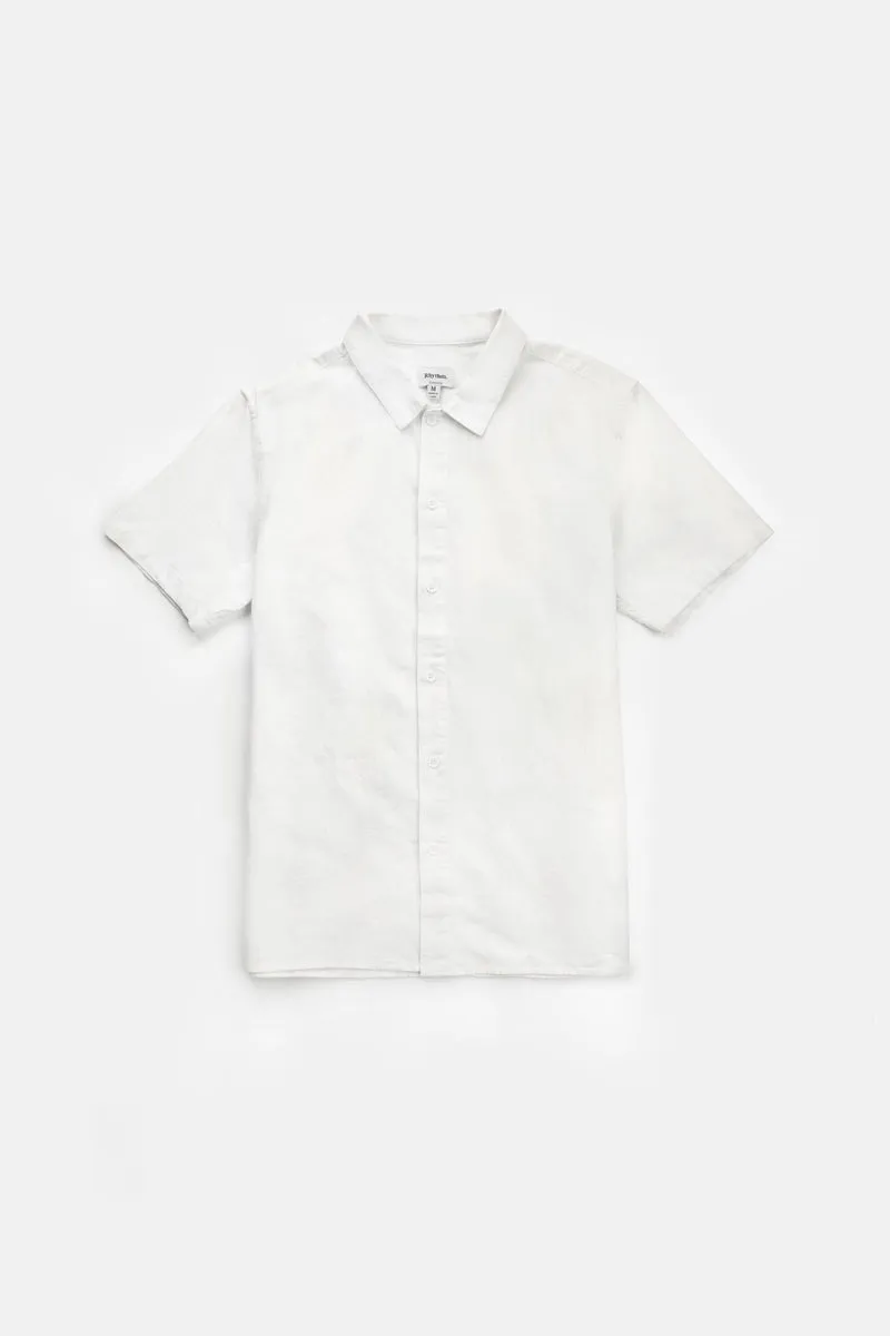 RHYTHM CLASSIC LINEN SS SHIRT - VINTAGE WHITE sold by OAK product image thumbnail 4