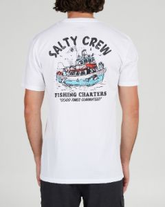SALTY CREW FISHING CHARTERS PREMIUM S/S TEE - WHITE sold by OAK
