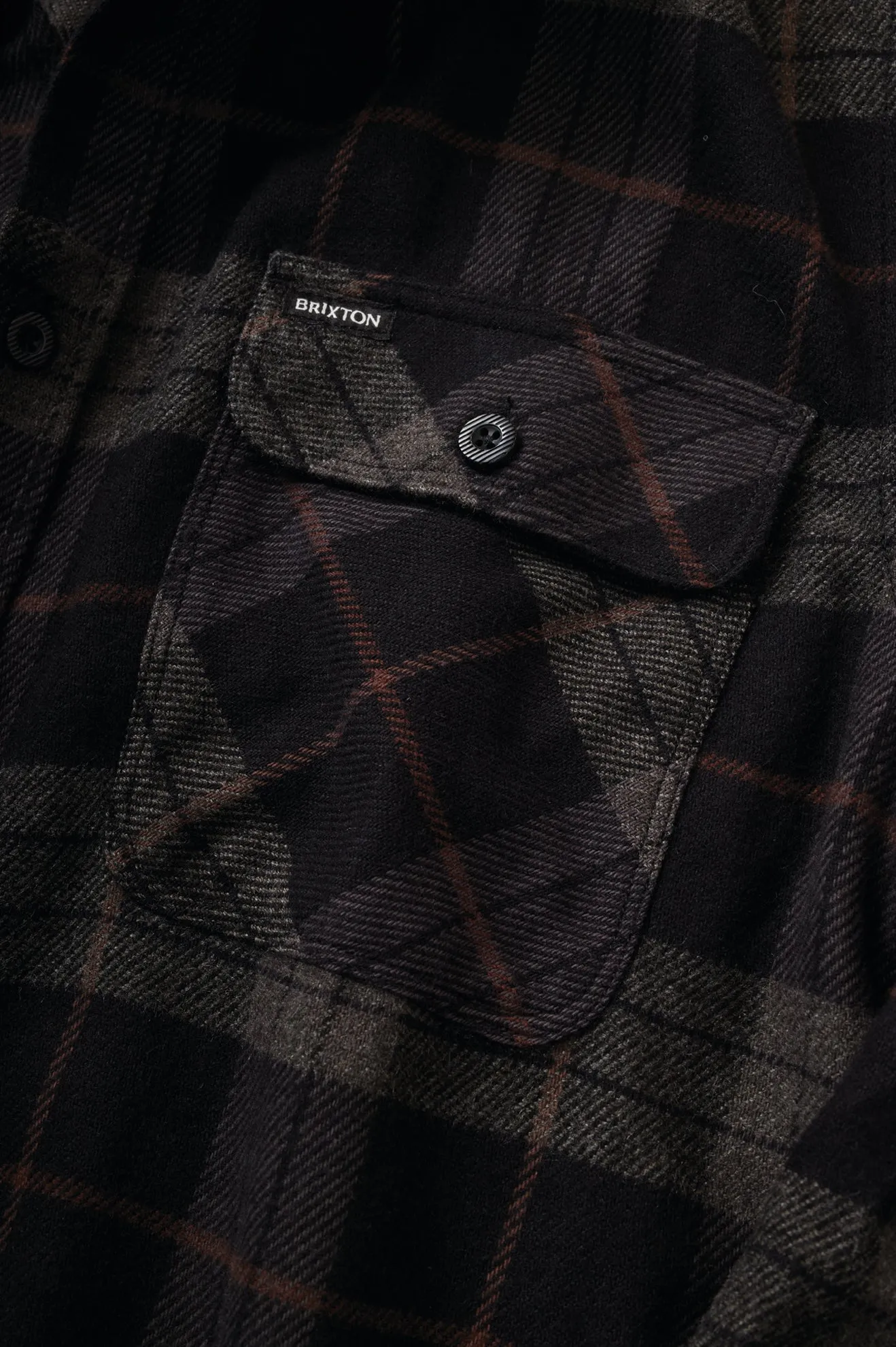 BRIXTON BOWERY FLANNEL - BLACK/CHARCOAL sold by OAK product image thumbnail 5