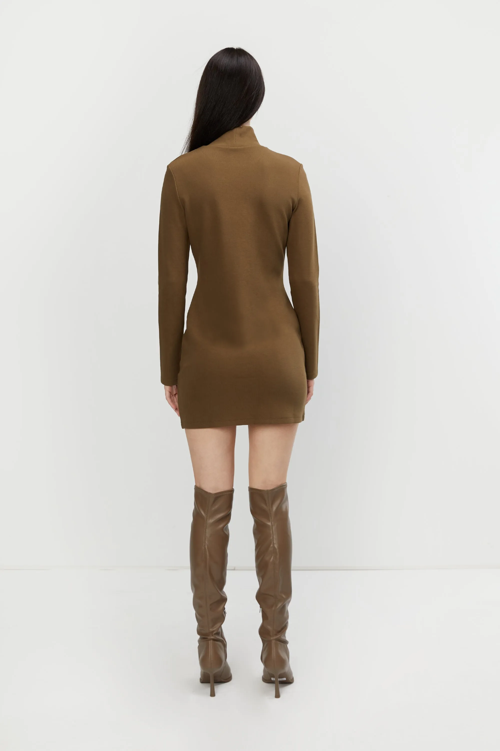HIGH NECK KNIT DRESS sold by OAK AND FORT product image thumbnail 4