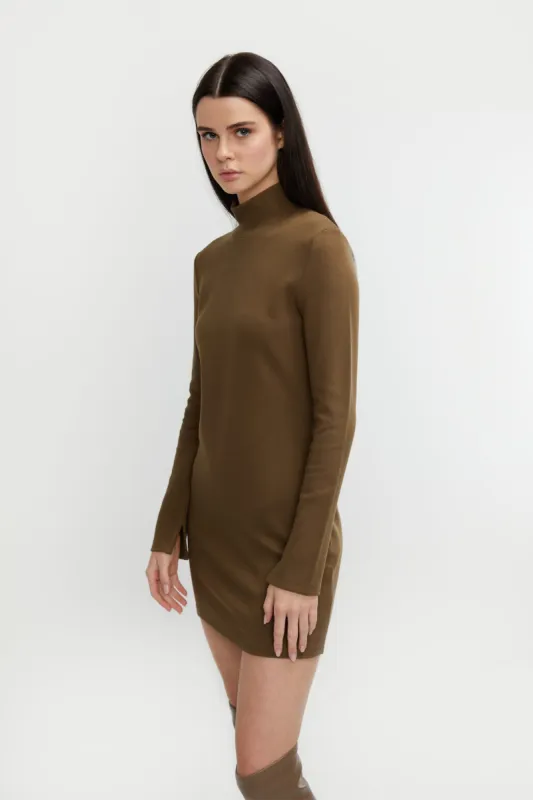 HIGH NECK KNIT DRESS sold by OAK AND FORT