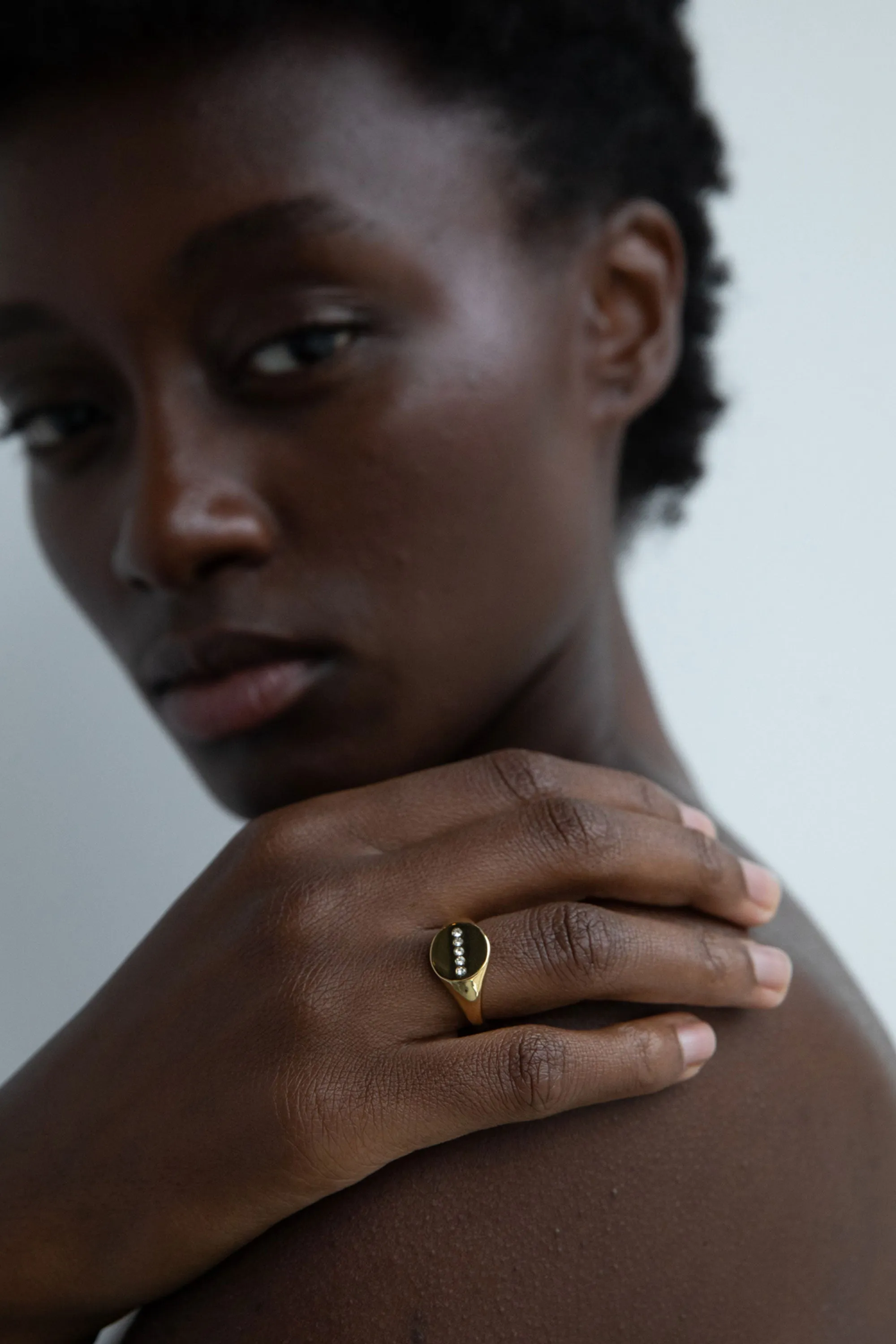 ZIRCONIA SIGNET RING sold by OAK AND FORT